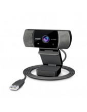 Urban Factory Webee Webcam USB 2Mpx - Full HD 1080P - Enfoque Automatico - Microfono Incorporado - Tapa de Privacidad - Color Ne