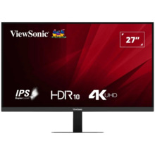 ViewSonic VA2708-4K-HD Monitor LED 27" IPS UHD 4K HDR - Respuesta 4ms - 16:9 - Ajustable de Inclinacion - HDMI, DisplayPort, Aud