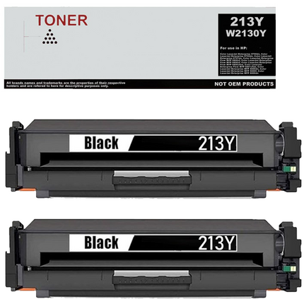 W2130Y pack 2 toner negro compatible con HP 213Y