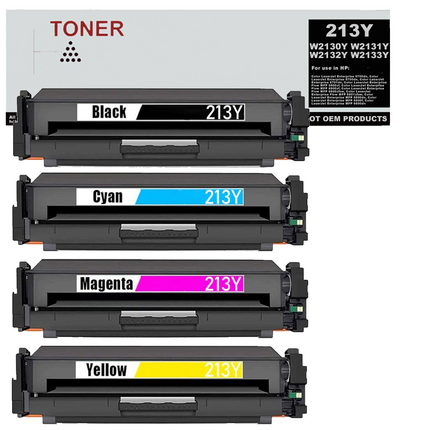 W2130Y W2131Y W2132Y W2133Y pack 4 toner compatible con HP 213Y