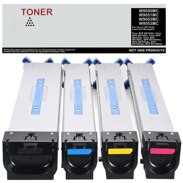 W9050MC W9051MC W9052MC W9053MC pack 4 cartuchos de toner multicolor compatible con HP Managed E87640 E87650 E87655 E87660