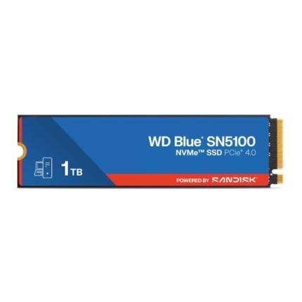 WD Blue SN5100 Disco Duro Solido SSD 1TB M2 PCI Express 4.0 NVMe Gen4 3D NAND