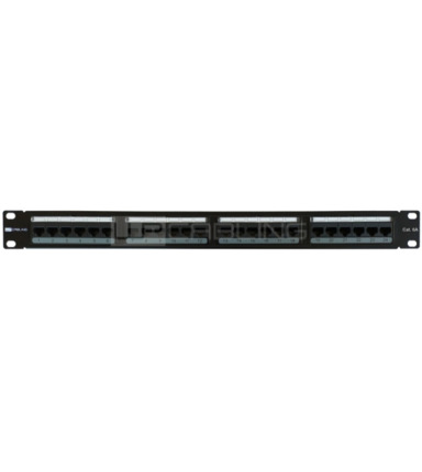 WP Patch Panel de 24 Puertos RJ45 CAT6A UTP - 1U IDC - Color Negro