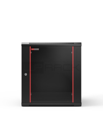 WP RWB-12605-B Armario Mural 12U - Puerta de Cristal - Cerradura de Seguridad - 600x500x635mm - Color Negro