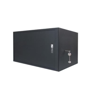 WP RWS-06504-B Armario Mural de Seguridad 6U - Puerta Corrediza - Antirrobo Clase RC4 - 560x400x400mm - Color Negro