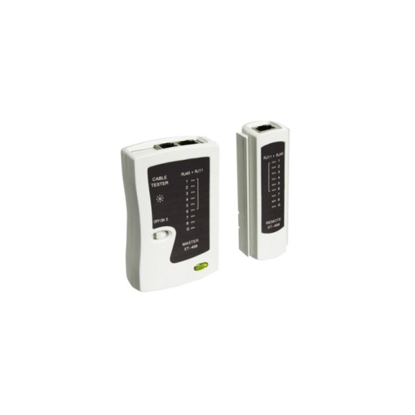 WP Testeador de Red RJ11 / RJ12 / RJ45 / BNC - Color Blanco