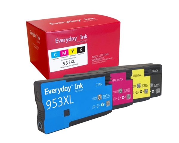 Xerox Everyday HP 953XL Pack de 4 Cartuchos de Tinta Remanufacturados - Reemplaza L0S70AE/F6U16AE/F6U17AE/F6U18AE/L0S58AE/F6U12A