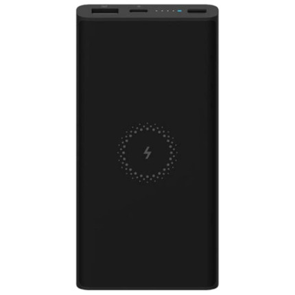Xiaomi Mi Wireless Bateria Externa/Power Bank 10000 mAh Inalambrica - Tecnologia QI - Carga Rapida 18W - 1x USB-A , 1x USB-C - Color Negro