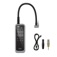 XO CZ018 Inflador de Aire Portatil - Pantalla LCD - 3 Bocas - Powerbank 5000Mah - Linterna