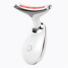 XO FG05 Masajeador de cuello y nuca - Vibracion hasta 7000/min - Micro Impulsos - 3 Modos de Masaje y Luminoterapia - Color Blan