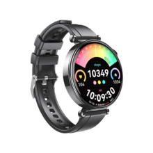 XO GT4 Mini Reloj Smartwatch Pantalla Redonda 1.32" AMOLED - Multideporte - Monitoreo del SueÃ±o - Llamadas BT - IP68 - Color Ne