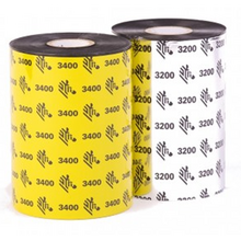 Zebra ZipShip 3400 Pack de 6 Cintas de Transferencia Termica Original - Cintas de mezcla Cera/Resina - Nucleo 25.4mm, Ancho 110m