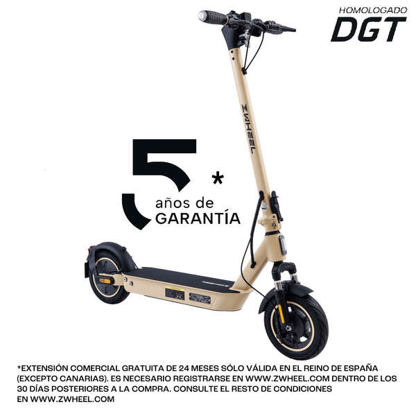 Zwheel ZFox Max Autumn Sunrise Patinete Electrico Motor 400W - Homologado DGT - Velocidad hasta 25Km/h - Autonomia hasta 50km -